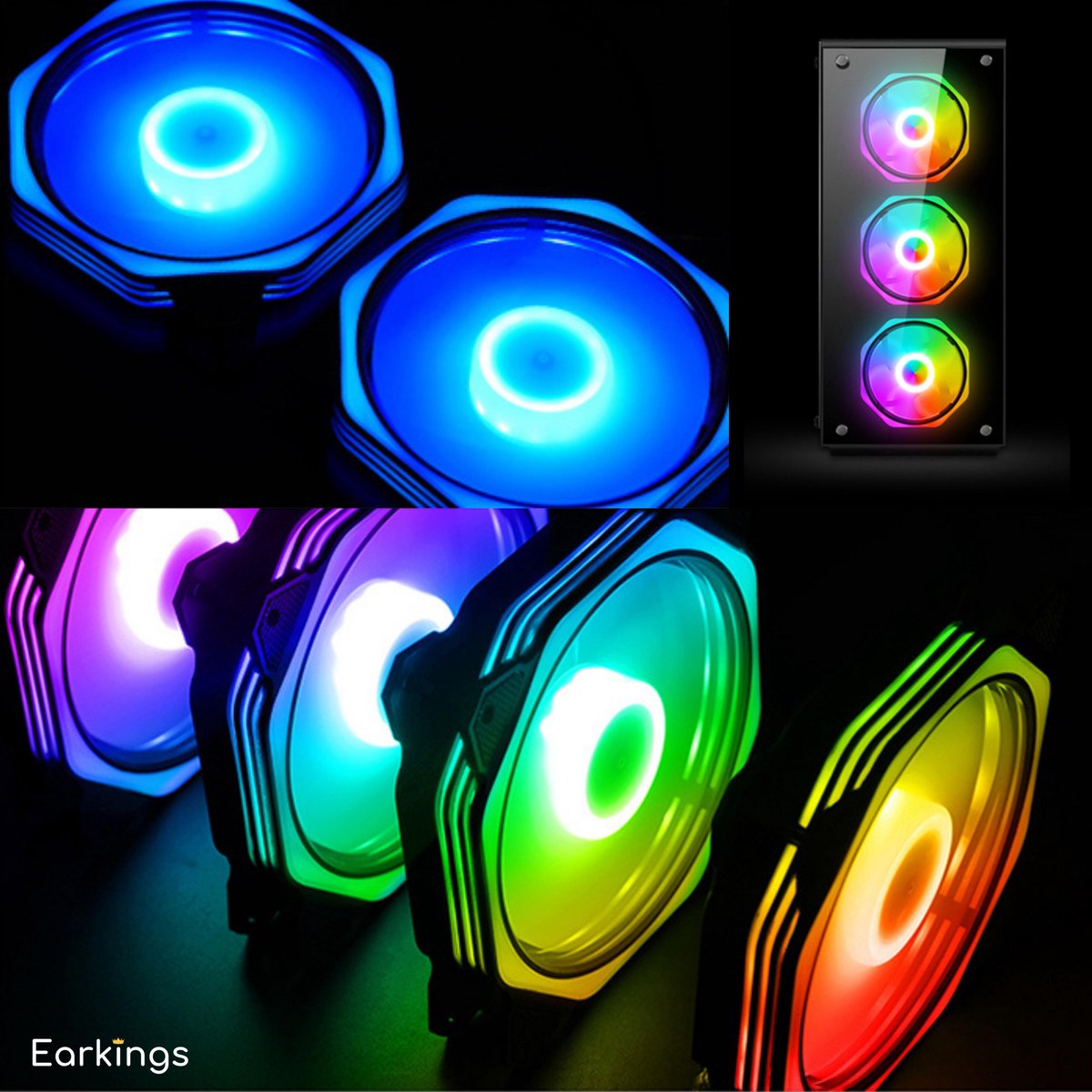 RGB Fan PC case fan - 120mm 4-pin – Earkings