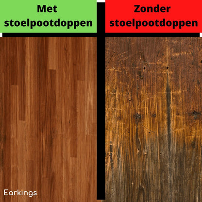 Stoelpoot Beschermers Vloerbeschermer - 24 stuks  - Vierkante voor 30-35mm