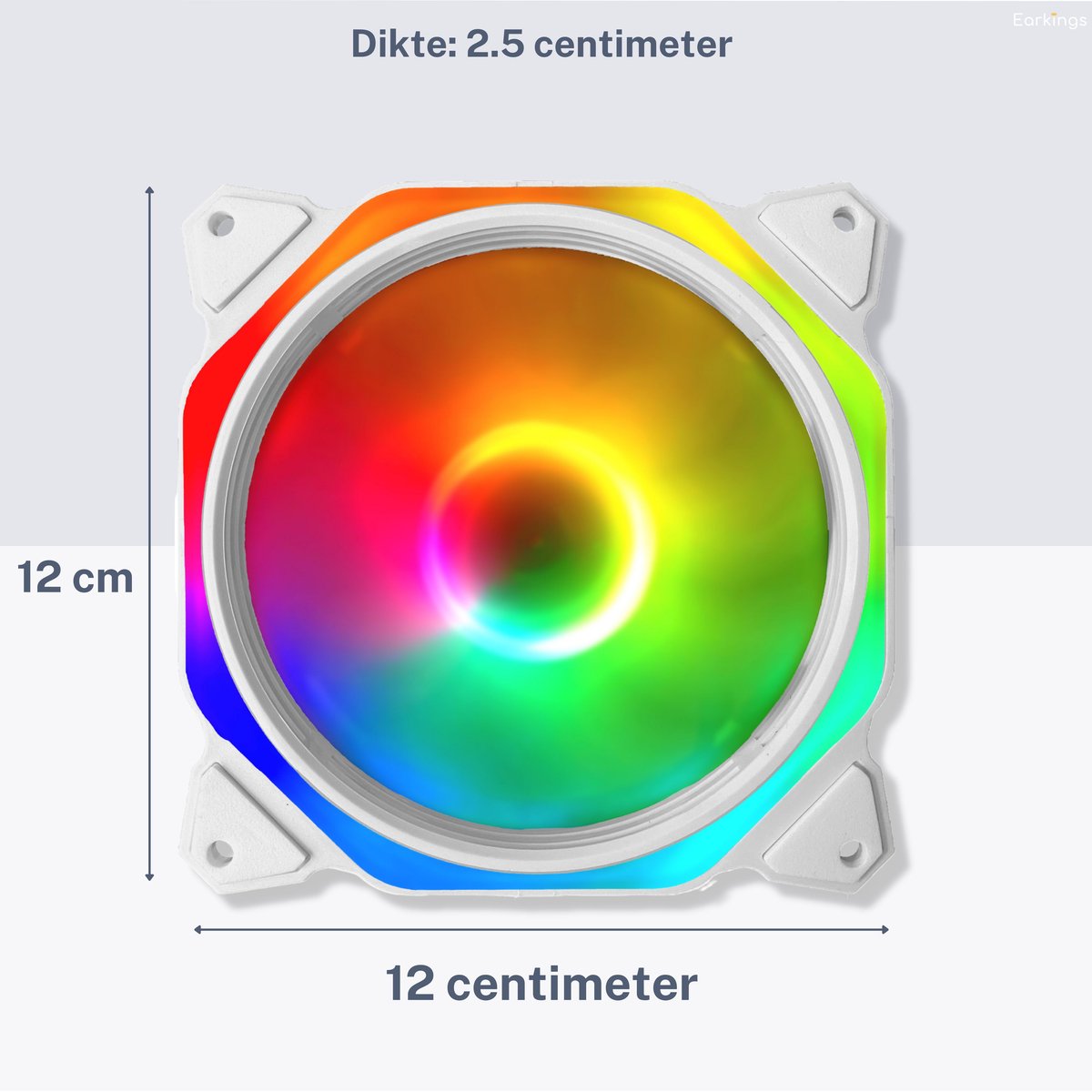 RGB Fan PC case fan - 120mm 4-pin - wit