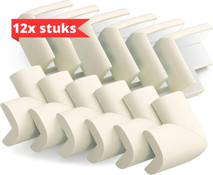 Hoekbeschermer Stootrand van Zacht Foam - Set van 12 - wit